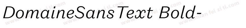 DomaineSansText Bold字体转换